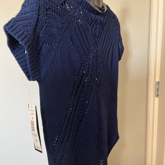 Bianca Nygord Deep Blue Knit Crew Sweater (NWTGS) - Picture 6 of 9